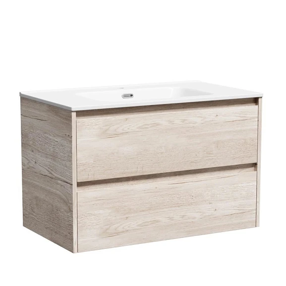 Тумба с раковиной Sancos Libra 80 дуб галифакс натуральный