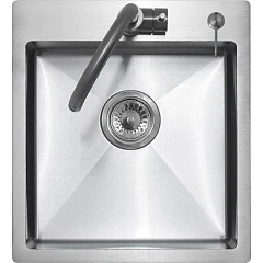 Кухонная мойка Melana ProfLine 44*48,5 врезная прямоугольная сатин с дозатором