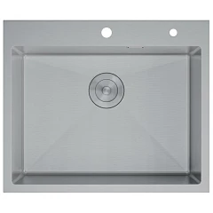 Кухонная мойка D&K 60*45 сатин с дозатором и коландером