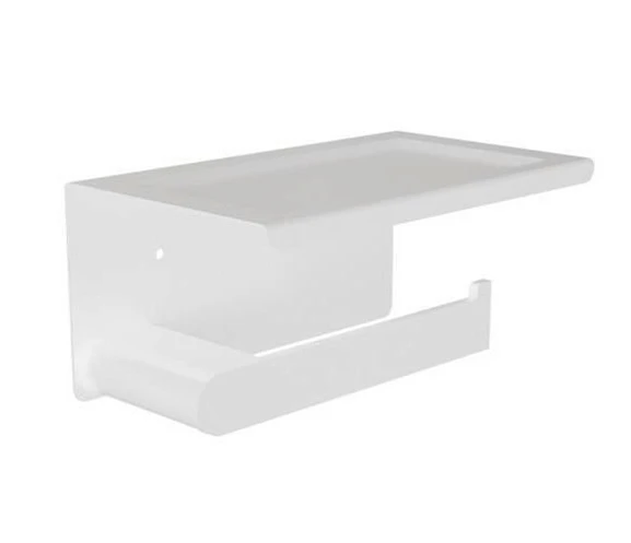 Держатель туалетной бумаги Knotlor Bliss PH102WY с полкой белый матовый