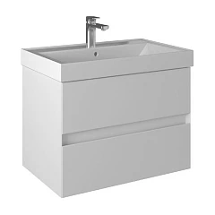 Тумба с раковиной Prato Импрэс 80 белый глянец