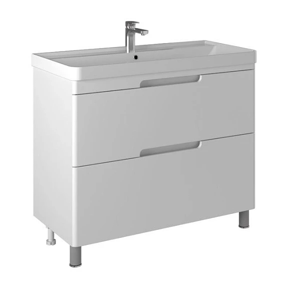 Тумба с раковиной Briz Маре 100 белый глянец