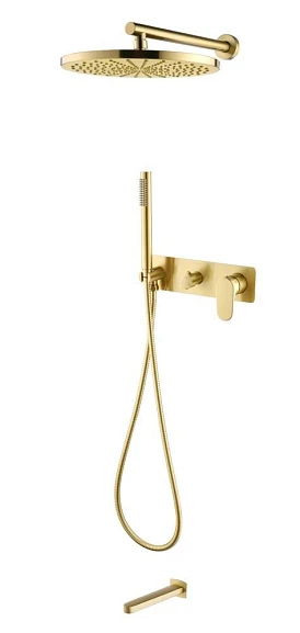 Душевой комплект Boheme Spectre 454-2-MG с изливом золото матовое
