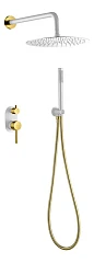 Душевой комплект Boheme Uno 464-WG белый матовый/золото