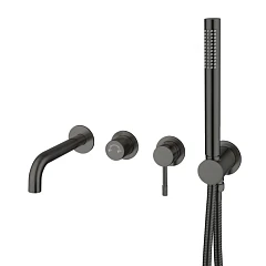 Смеситель Boheme Uno 464-3-GM для ванны и душа скрытый монтаж графит