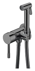 Гигиенический душ со смесителем Boheme Uno 467-SGM скрытый монтаж графит глянец