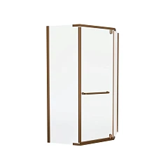 Душевой уголок Knotlor Penta 100*100*200 профиль бронза без поддона