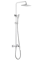 Душевая стойка Boheme Venturo 378-W с изливом белая матовая/хром