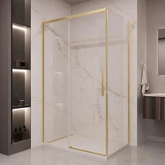 Душевой уголок Vincea Stella 120*90 профиль брашированное золото без поддона
