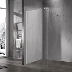 Душевая перегородка Vincea Walk-In 60*200 профиль брашированный никель без поддона