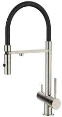 Смеситель DQ DA1462504Satin для кухни с гибким изливом и функцией подключения фильтра сатин