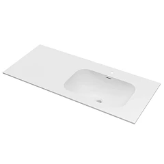 Мебельная раковина Vincea Elise 120*53 Corian белая матовая R (приобретается в комплекте с тумбой)