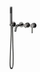 Смеситель Vincea Villa VTFW-1VL1GM для ванны и душа скрытый монтаж вороненая сталь