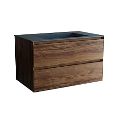 Тумба с раковиной Vincea Luka 80 дуб чарльстон (серая раковина)