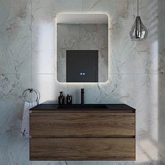 Комплект мебели Vincea Luka 100 дуб чарльстон (черная раковина)