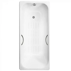 Чугунная ванна Delice Aurora 170х70 с ручками и антискользящим покрытием (комплект)