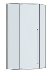 Душевой уголок Cezares Plane 90*90*195 пятиугольный, профиль сатин без поддона