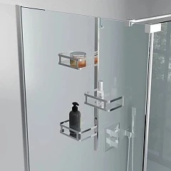 Полка для душевого ограждения Veconi Moderno хром