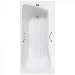 Чугунная ванна Delice Continental Plus 150х70 с ручками и антискользящим покрытием (комплект)