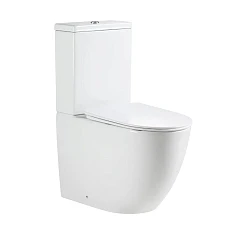 Унитаз-компакт WeltWasser Michigan 640 WT 36*64 смыв Tornado белый глянец безободковый с крышкой-сиденьем микролифт Slim