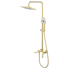 Душевая стойка Azario Conda AZ-K2411MG с изливом золото матовое