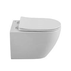 Подвесной унитаз Cezares Стайлус-Тор/Stylus-Tor CZR-6601-TH-TOR/CZR-089-SC 36,5*51 безободковый Торнадо с крышкой-сиденьем микролифт