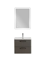 Комплект мебели BelBagno Дуэ/Due 60 оружейная сталь, ручки сатиновый никель