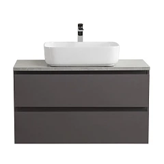 Тумба с раковиной BelBagno Крафт/Kraft 80 темно-серая матовая (столешница Marmo Grigio Lucido)