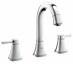 Смеситель Grohe Grandera 20389000 для раковины на 3 отверстия с донным клапаном хром