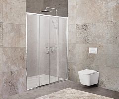 Душевая дверь в нишу BelBagno UNIQUE-BF-2-170/200-P-Cr 170/200*190 стекло рифленое без поддона