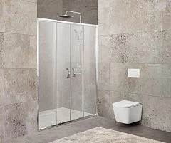 Душевая дверь в нишу BelBagno UNIQUE-BF-2-150/180-P-Cr 150/180*190 стекло рифленое без поддона