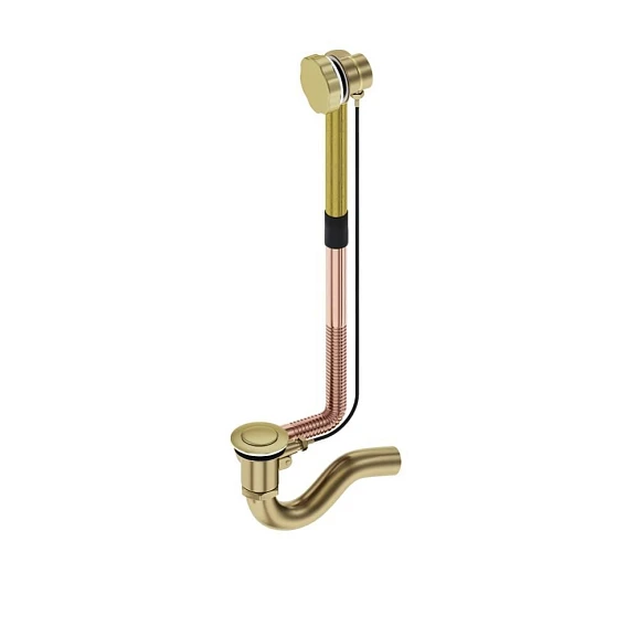 Слив-перелив для ванны Timo 8003 gold золото глянец полуавтомат