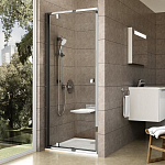 Душевая дверь в нишу Ravak Pivot PDOP1-90 90*190 профиль глянцевый хром, стекло Transparent без поддона Душевая дверь в нишу Ravak Pivot PDOP1-90 90*190 профиль глянцевый хром, стекло Transparent без поддона