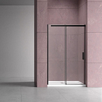 Душевая дверь в нишу Vincea Dice 160*200 L/R профиль черный матовый (без поддона)