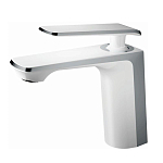 Смеситель Haiba HB10548-8 для раковины белый/хром Смеситель Haiba HB10548-8 для раковины белый/хром