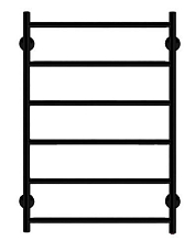 Электрический полотенцесушитель Deroh Treppe DETE500800RAL9005MATSPR П6 50*80 R скрытое подключение черный матовый