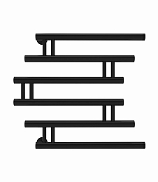 Водяной полотенцесушитель Indigo Фокстрот Zip 50*50 черный муар