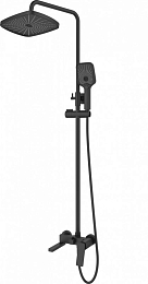 Душевая стойка Esbano Gemini с изливом черная матовая