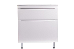 Тумба под раковину Style Line Бергамо мини 80 антискрейч белая матовая напольная