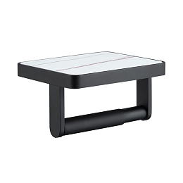 Бумагодержатель Iddis On-X ONXBL01i43 с полкой со вставкой из белого камня, латунь, черный матовый (витриннный образец) Бумагодержатель Iddis On-X ONXBL01i43 с полкой со вставкой из белого камня, латунь, черный матовый (витриннный образец)