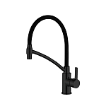 Смеситель Haiba HB73644-7 для кухни гибкий излив черный матовый Смеситель Haiba HB73644-7 для кухни гибкий излив черный матовый