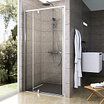 Душевая дверь в нишу Ravak Pivot PDOP2-110 110*190 профиль глянцевый хром, стекло Transparent без поддона Душевая дверь в нишу Ravak Pivot PDOP2-110 110*190 профиль глянцевый хром, стекло Transparent без поддона