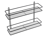 Полка Fixsen FX-730B-2 двухъярусная черная Полка Fixsen FX-730B-2 двухъярусная черная