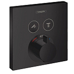 Внешняя часть для термостата Hansgrohe Shower Select 15763670 на 2 выхода черный матовый Внешняя часть для термостата Hansgrohe Shower Select 15763670 на 2 выхода черный матовый