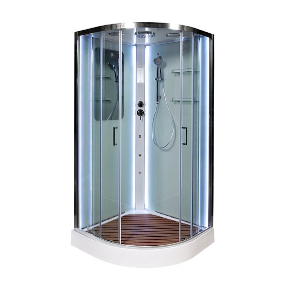 Душевая кабина AvaCan A01 100х100х220 с LED-подсветкой и гидромассажем