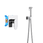 Гигиенический душ со смесителем Оберон AQ1219CR скрытый монтаж хром