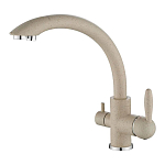 Смеситель Paulmark Essen Es213001-328 для кухни с функцией подключения фильтра гранитная крошка бежевый Смеситель Paulmark Essen Es213001-328 для кухни с функцией подключения фильтра гранитная крошка бежевый