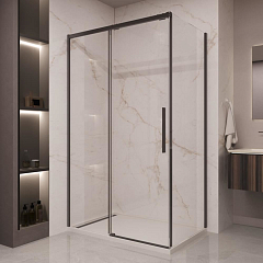 Душевой уголок Vincea Stella 120*90 профиль черный матовый без поддона