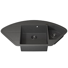 Кухонная мойка Uperwood Quartz UPD-06 100х51 серая матовая Кухонная мойка Uperwood Quartz UPD-06 100х51 серая матовая