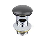 Донный клапан для раковины Bronze DE Luxe Scandi 1003/1G clik-clak с переливом серый матовый Донный клапан для раковины Bronze DE Luxe Scandi 1003/1G clik-clak с переливом серый матовый